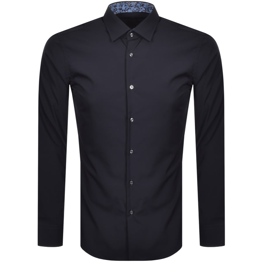 Alternative Image for ProductBOSS Joras Slim Fit Long Sleeve Shirt Navy1